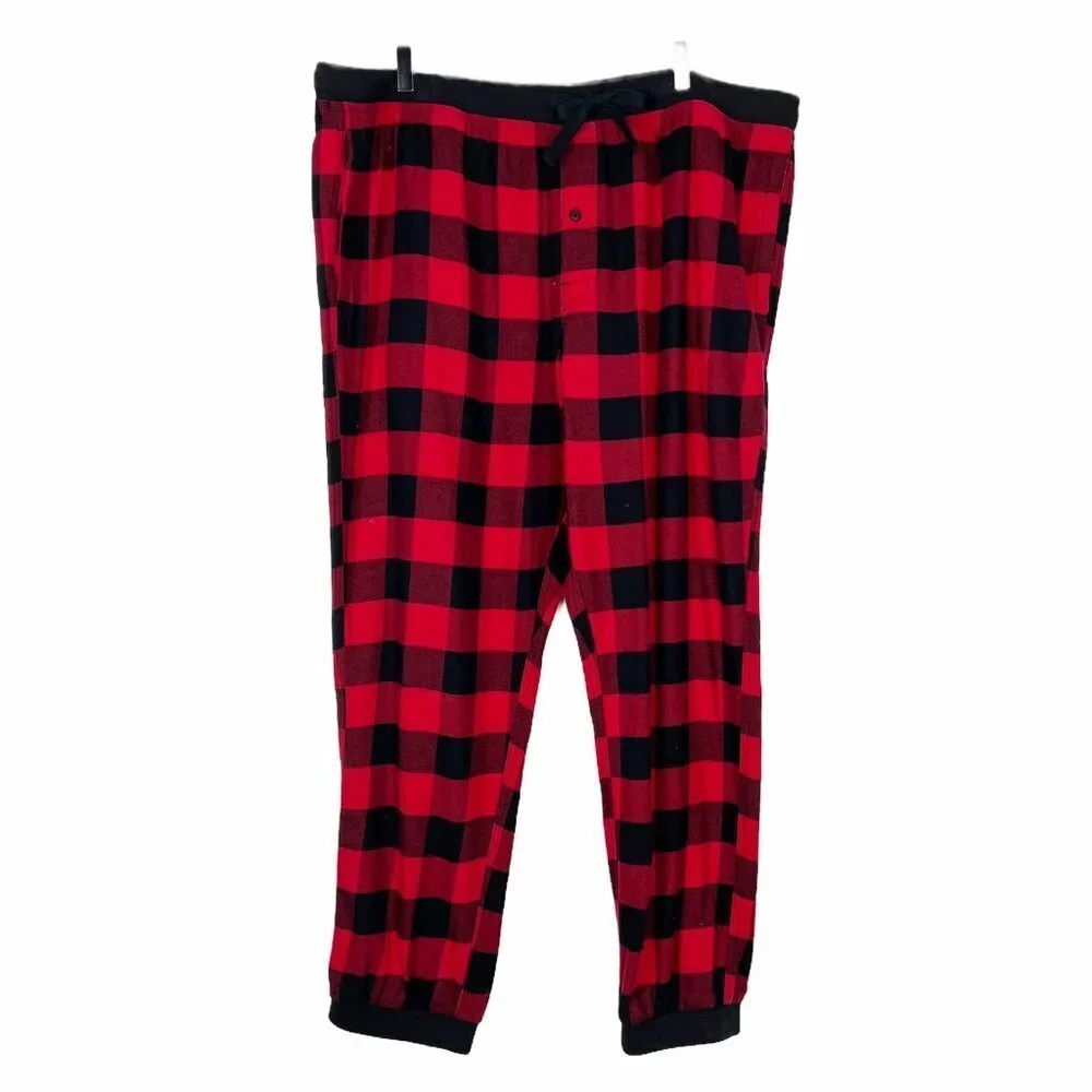 NWT America Eagle Buffalo Plaid Pajama Pant Men's Size XXXL Flannel Jogger